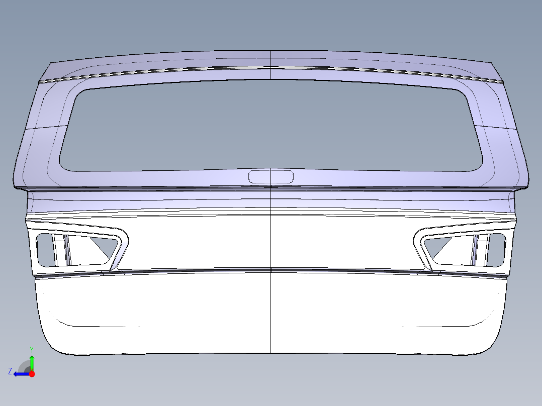 汽车后备箱门--catia右视图