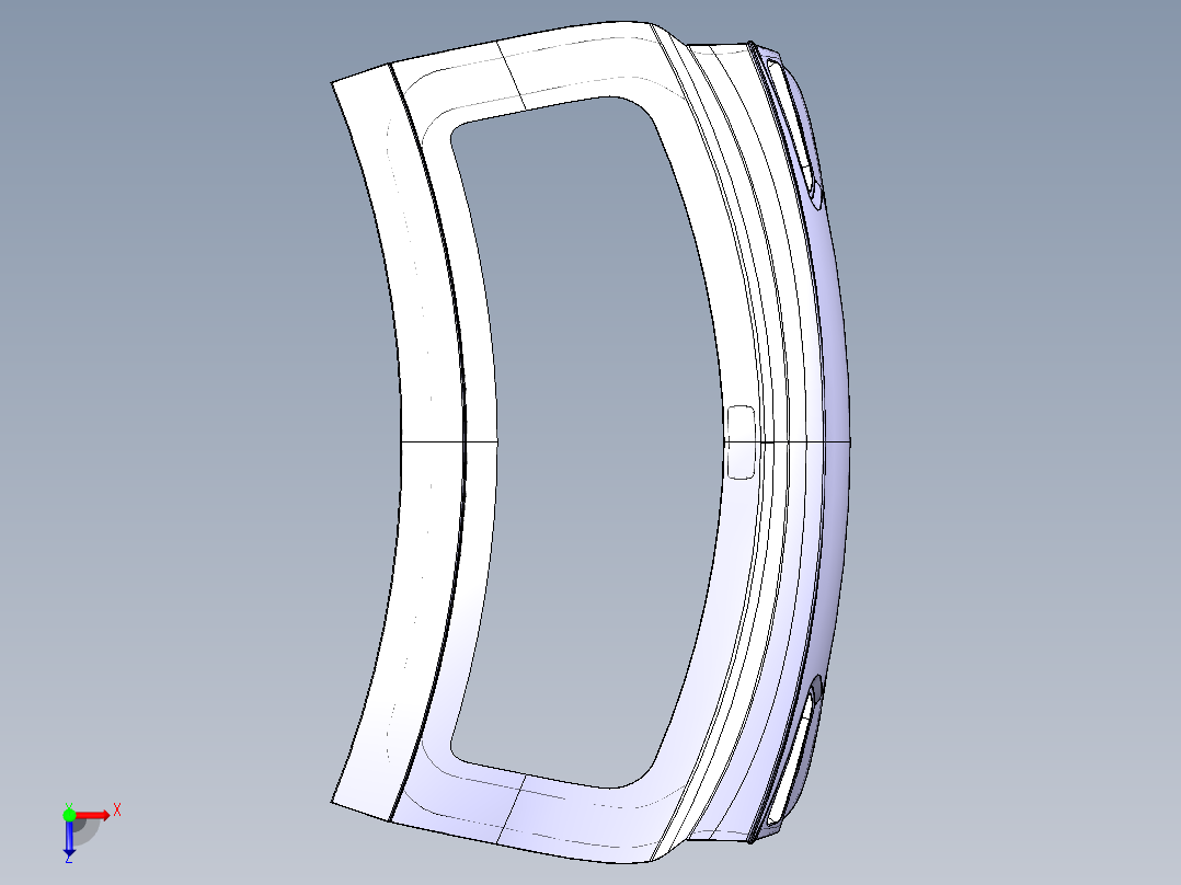 汽车后备箱门--catia俯视图