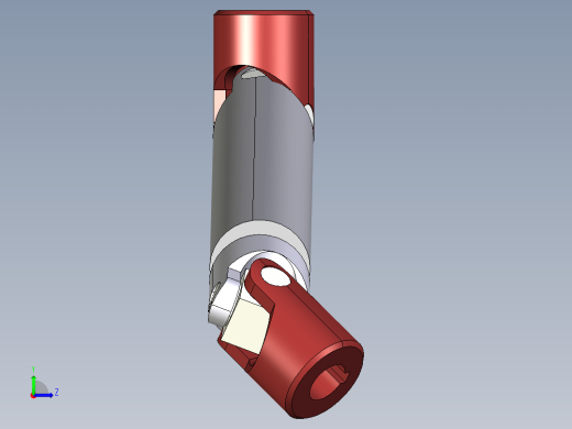 带摩擦轴承的双伸缩万向节左视缩略图