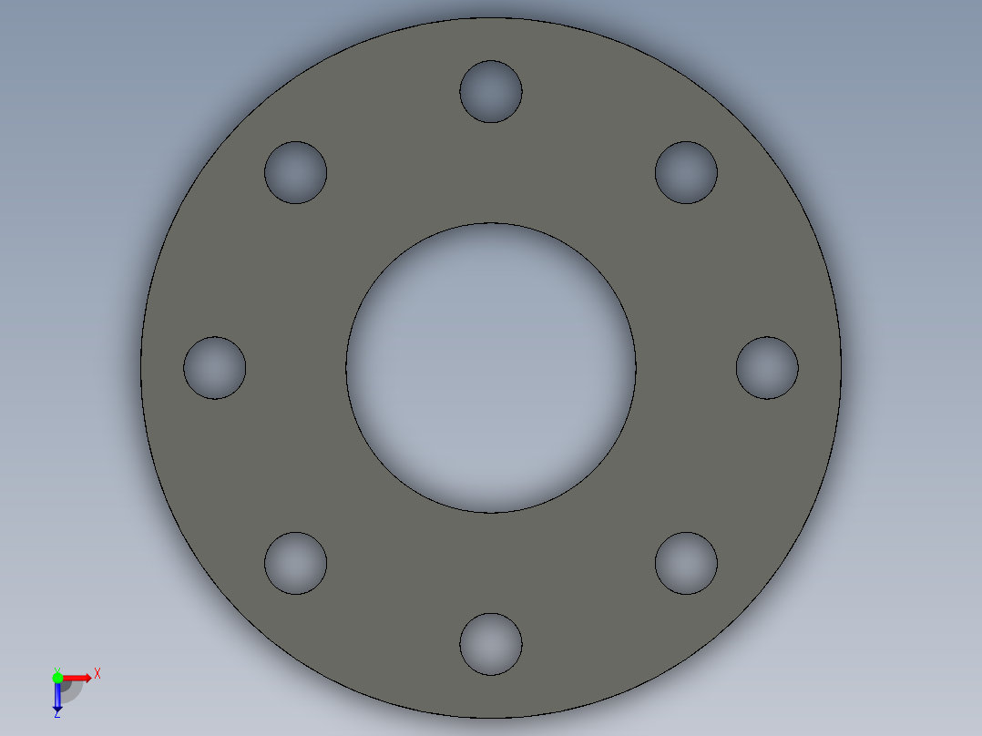 16QHVY 在EPDM垫片法兰平面根据DIN 2501，EN 1092，自动定心钻PN 10 16法兰俯视图