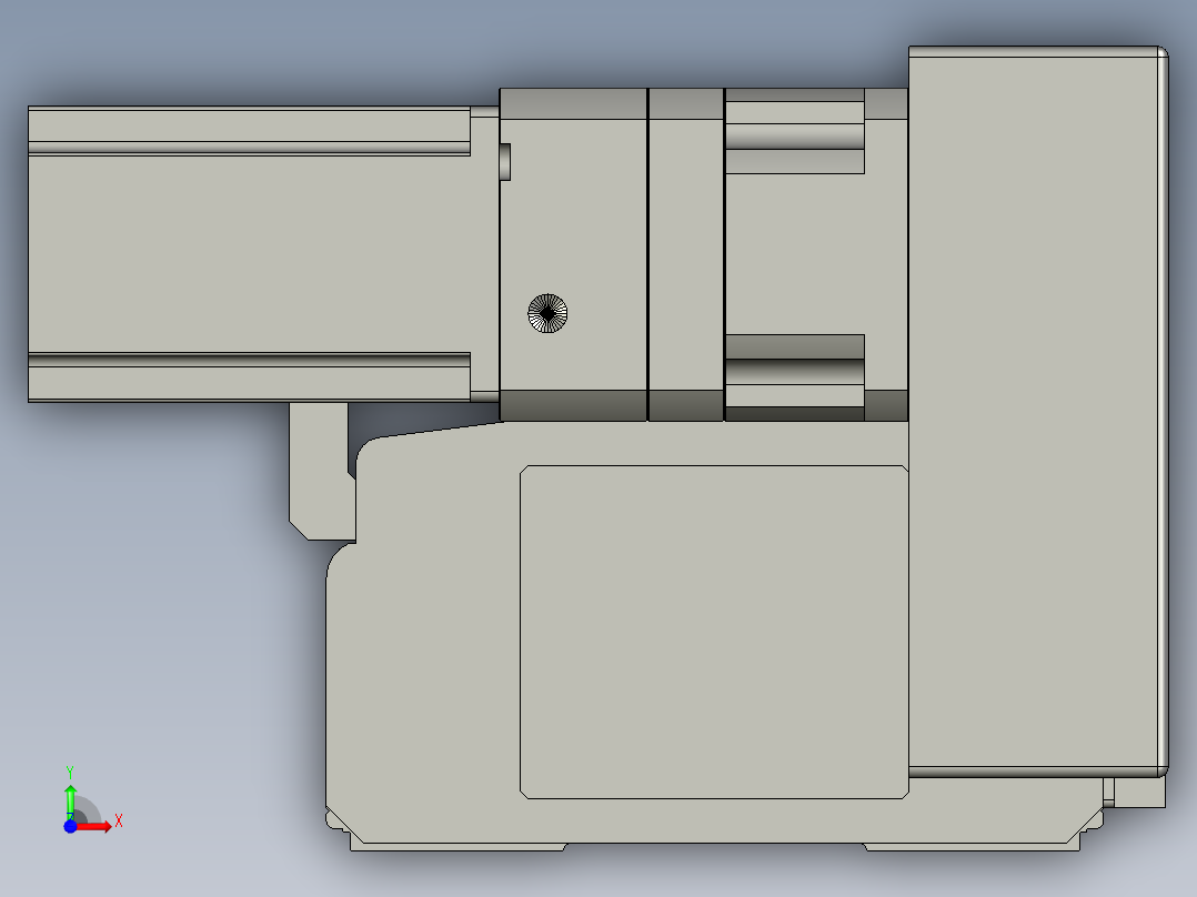 直线模组LHB21-L40-S1350-RU设计图纸前视图