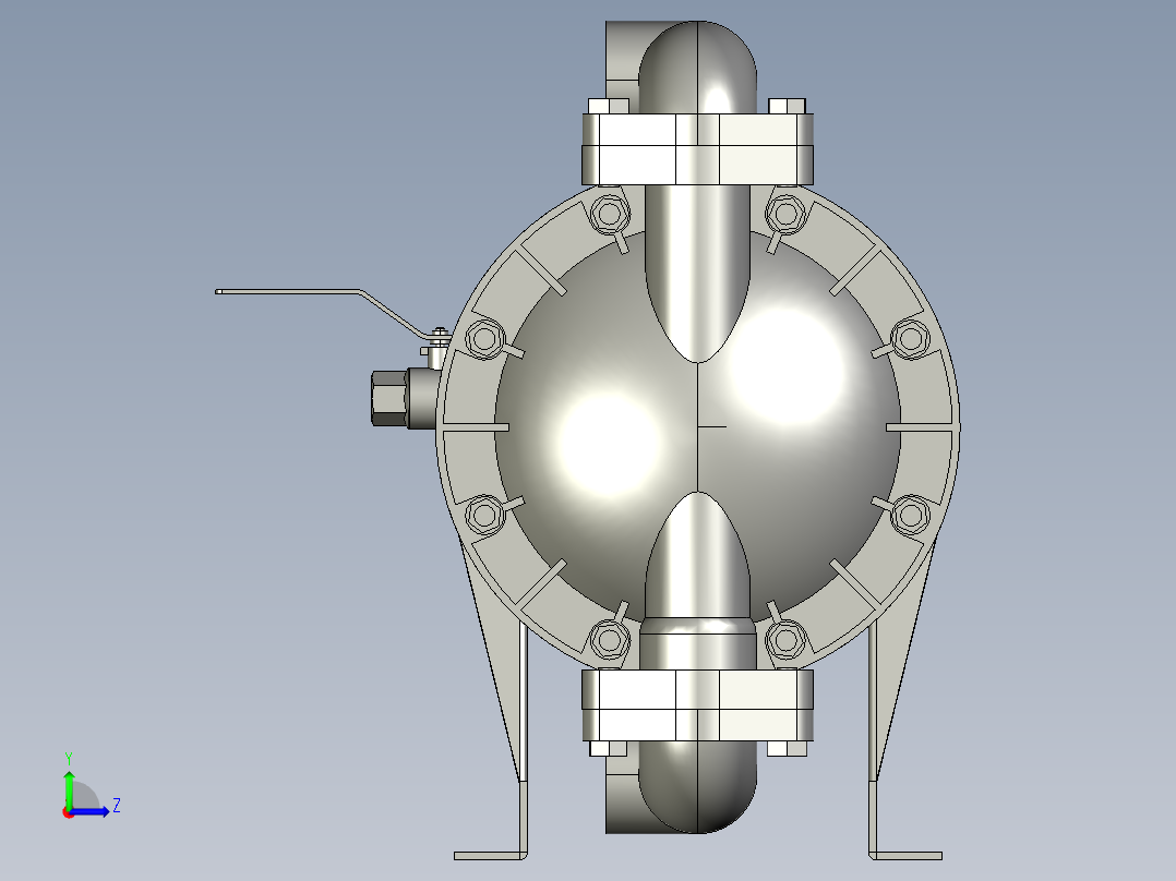 ARO666120-344-C气动隔膜泵左视图