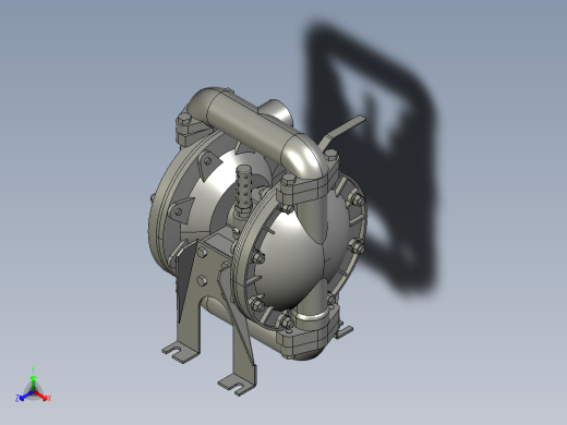 ARO666120-344-C气动隔膜泵正等轴测缩略图