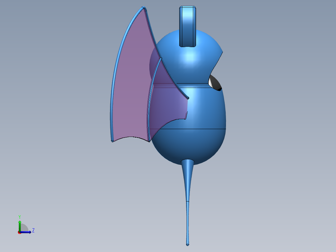 口袋妖怪-祖巴特左视图