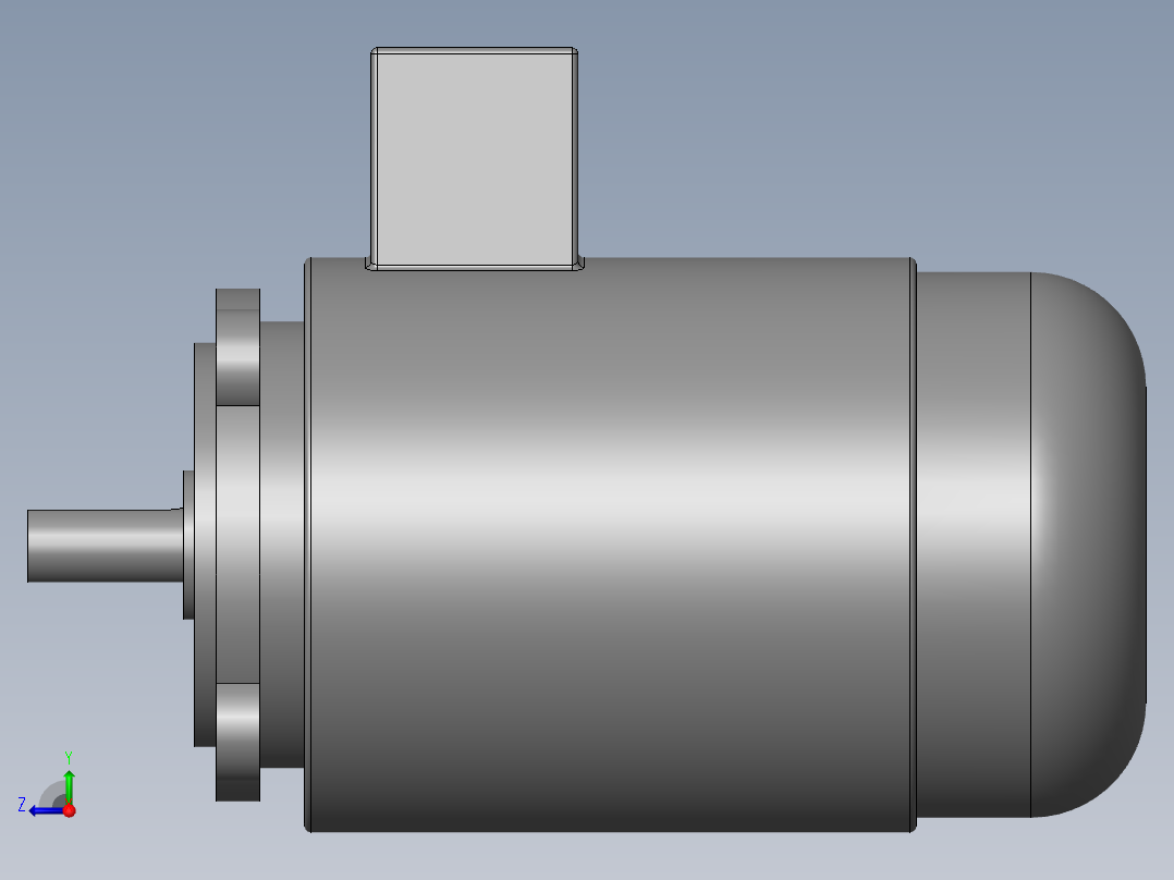 异步电机DJ_YS系列(IP44)_IMB5型_YS-90L-4右视图