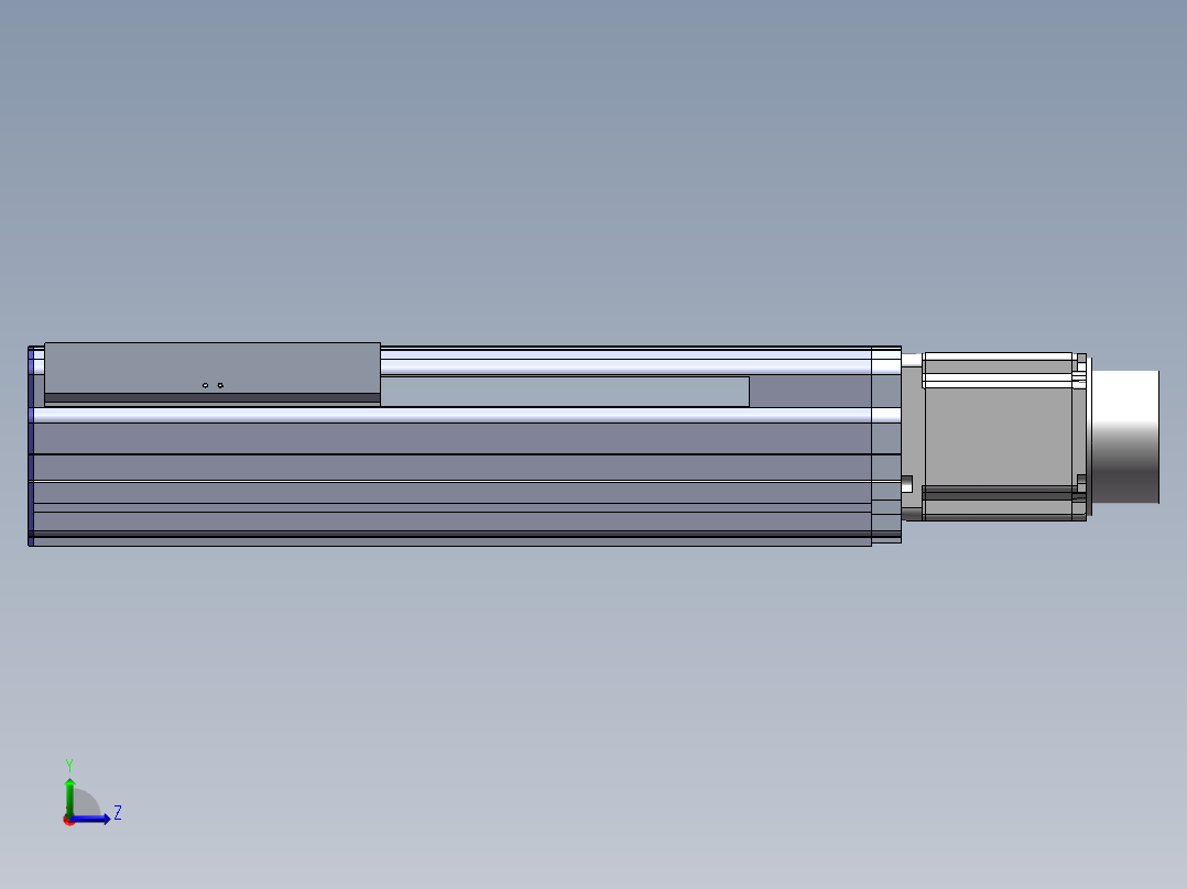 电动滑台模组SDM210直连模型左视图