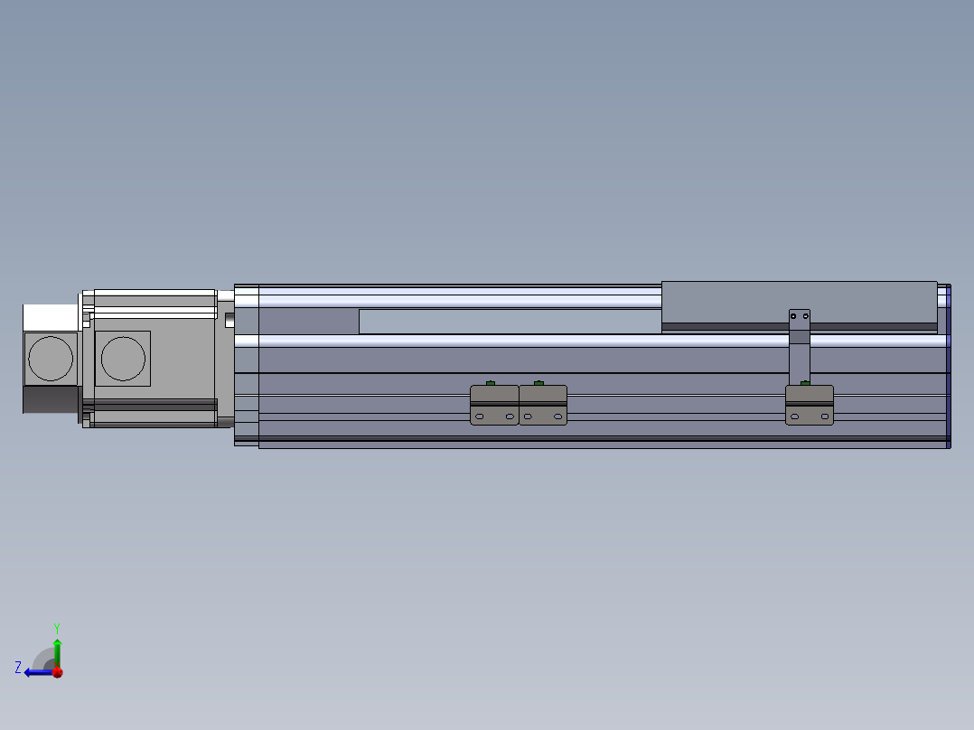 电动滑台模组SDM210直连模型右视图