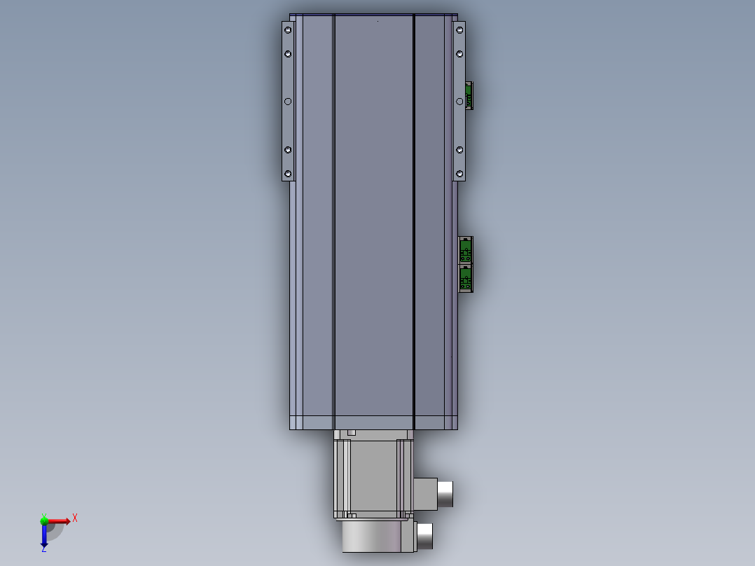 电动滑台模组SDM210直连模型俯视图