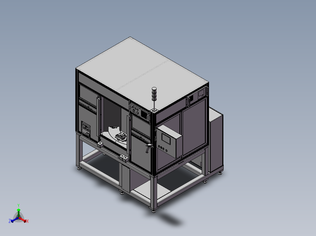 阀臂旋铆阀杆旋铆机sw14正等轴测图