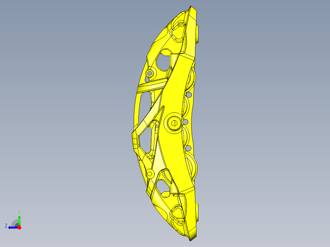 雷迅汽车刹车卡钳八活塞右视图