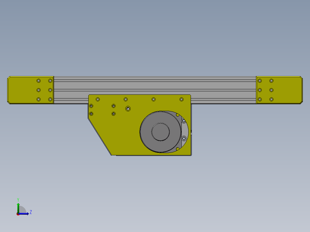 0.6米0.08米皮带机构左视图