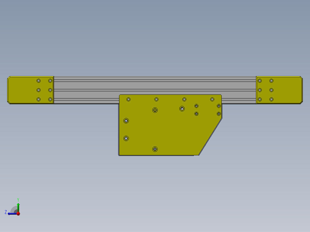 0.6米0.08米皮带机构右视图