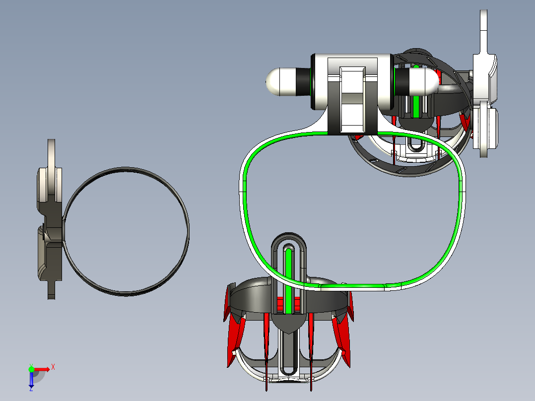 B3003817-为残障人士设计的外骨骼俯视图