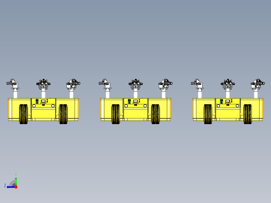 室外地图扫描构建小车模拟右视图