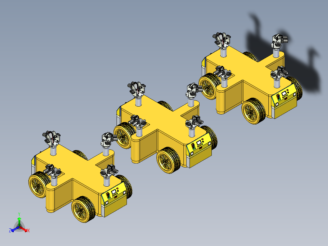 室外地图扫描构建小车模拟正等轴测图