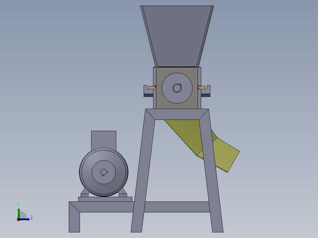 破碎机、槟榔破碎机左视图