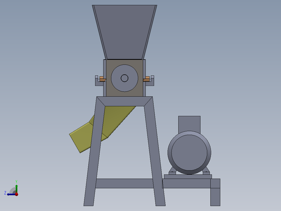 破碎机、槟榔破碎机右视图
