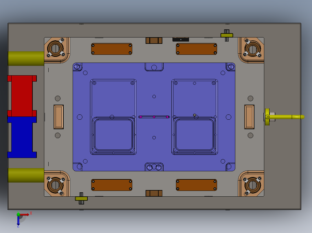 注塑模具、模具(150)俯视图