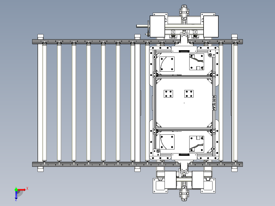 托盘堆垛机俯视图
