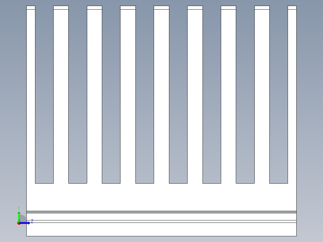 散热器(3)左视图