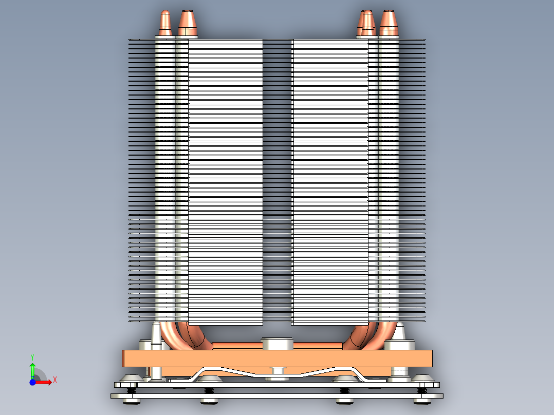 lga3647方形冷却器r1 0 110前视图