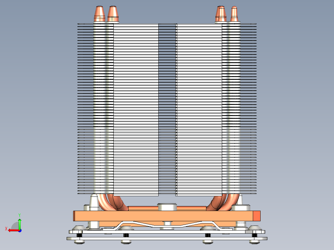 lga3647方形冷却器r1 0 110后视图