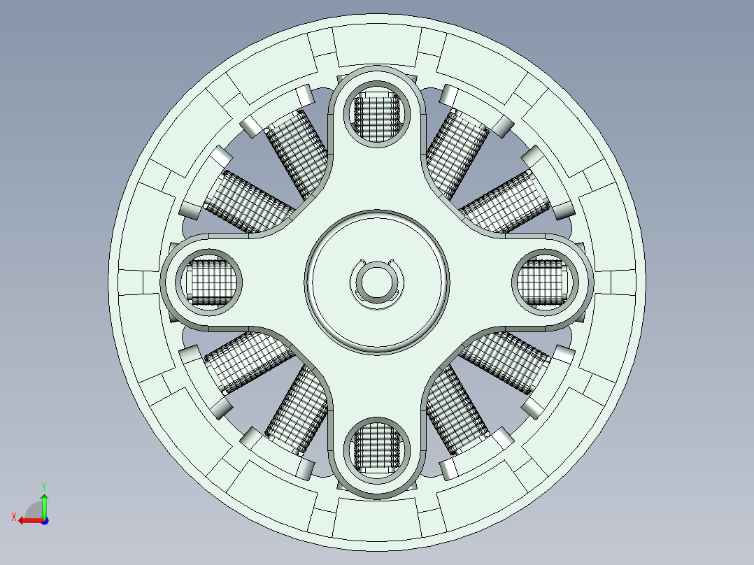 1504.5无刷电机后视图