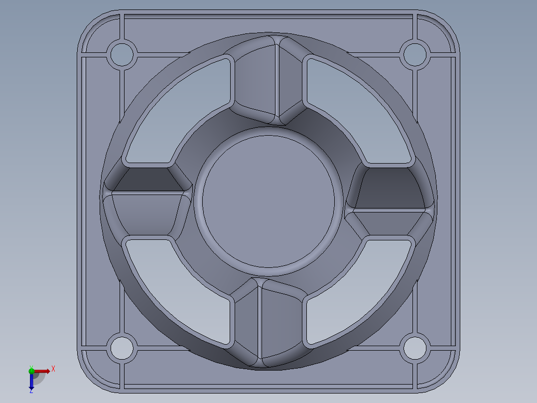 A0003841-Noctua NH-AAS 安装风扇 CPU 冷却俯视图