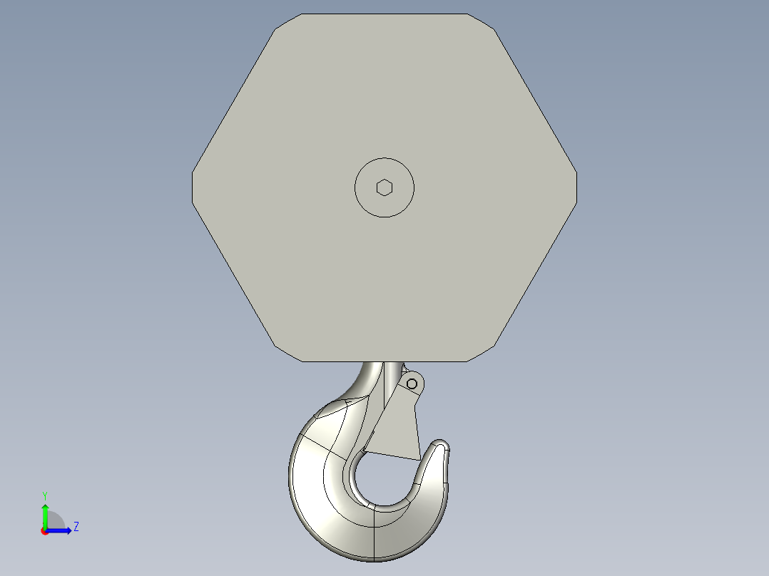 G882-5t叼钩滑轮组左视图
