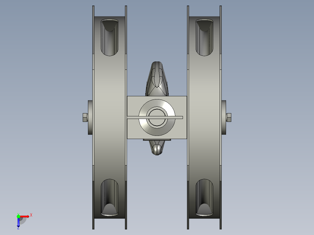 G882-5t叼钩滑轮组俯视图