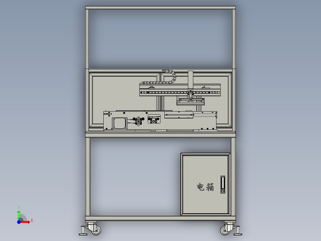 基于门窗玻璃生产的贴膜机前视图