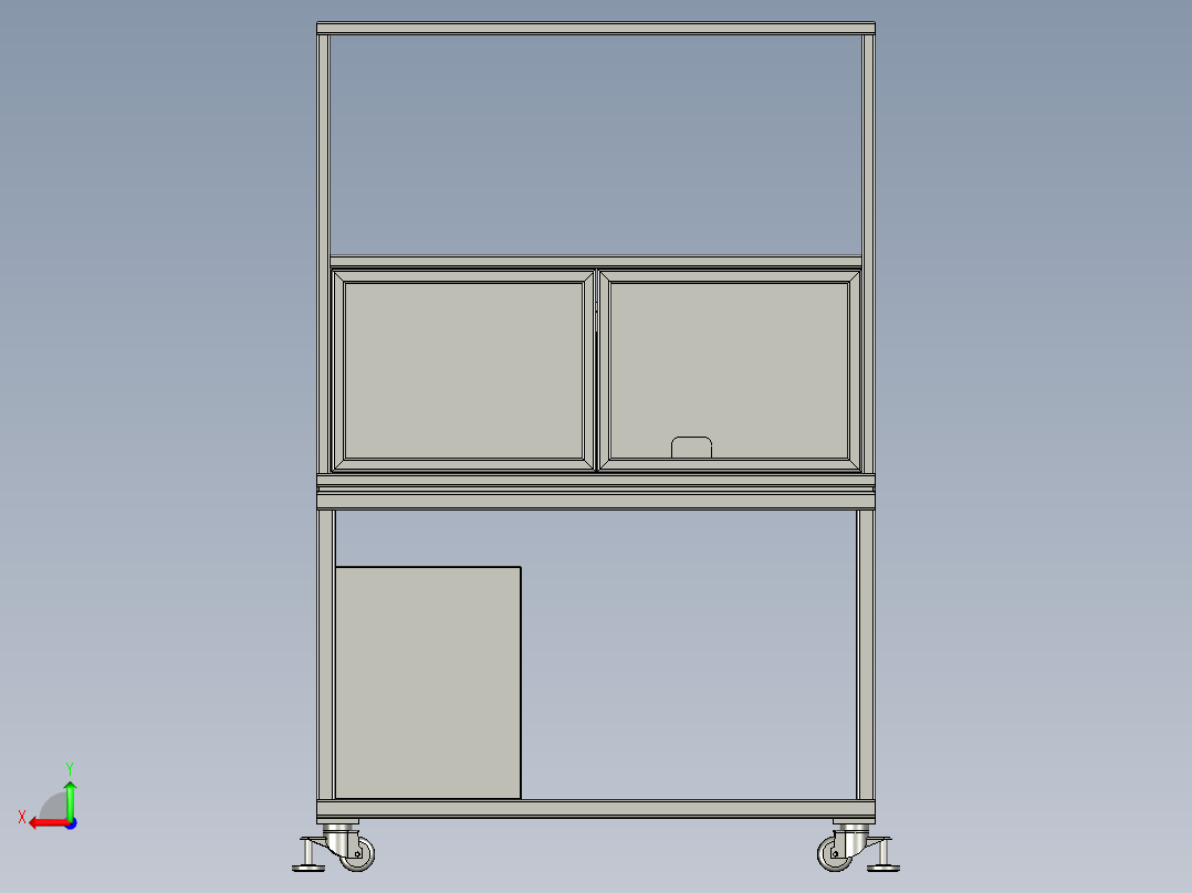 基于门窗玻璃生产的贴膜机后视图