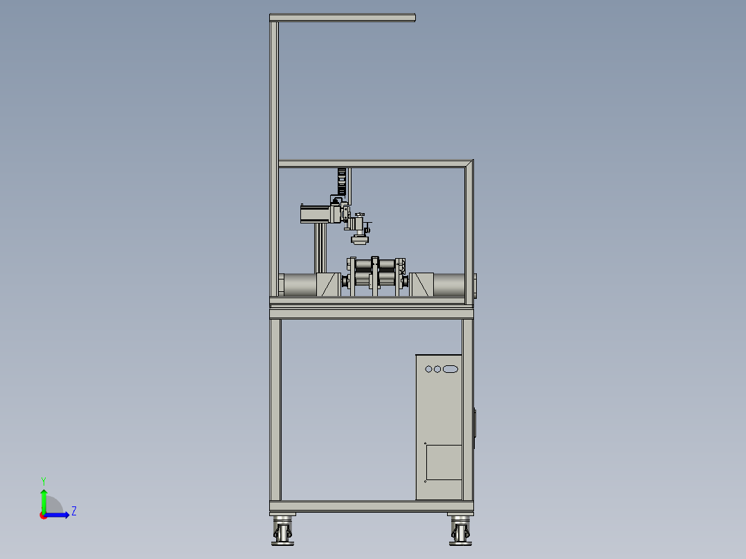 基于门窗玻璃生产的贴膜机左视图