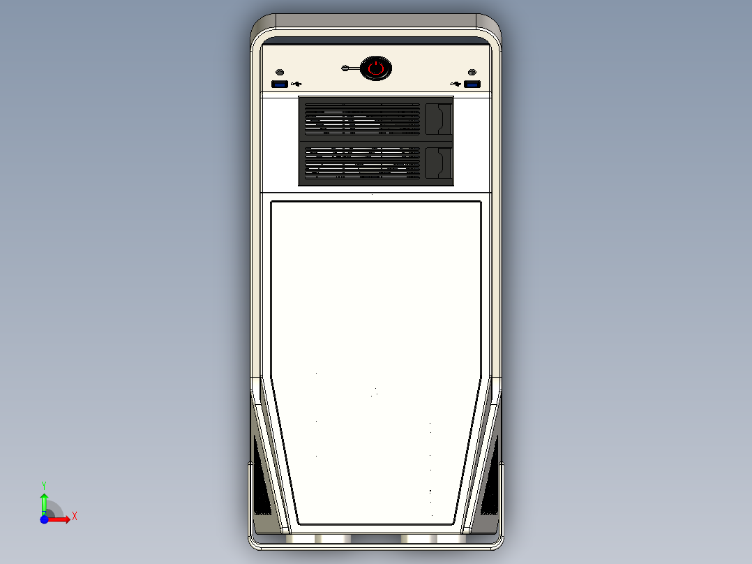 电脑主机箱前视图