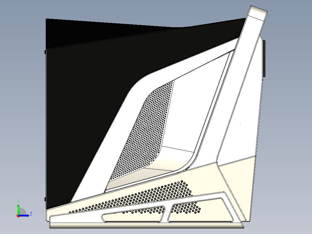 电脑主机箱左视图