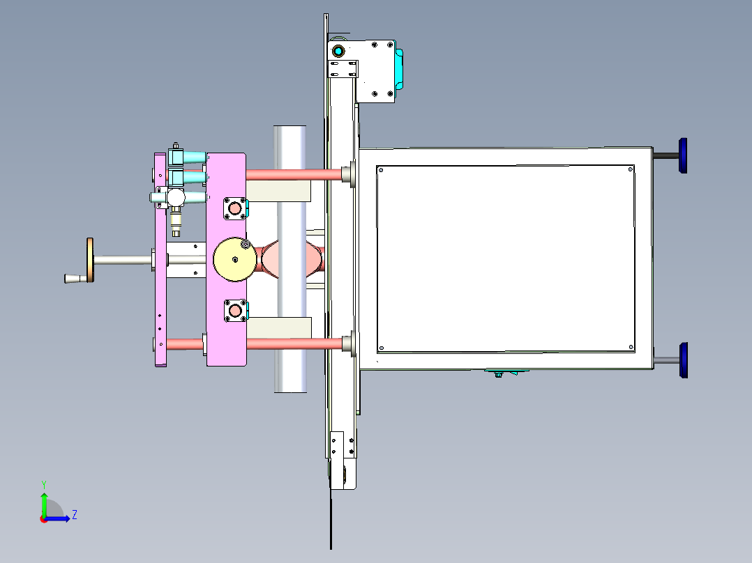 定子自动吹热缩管机左视图