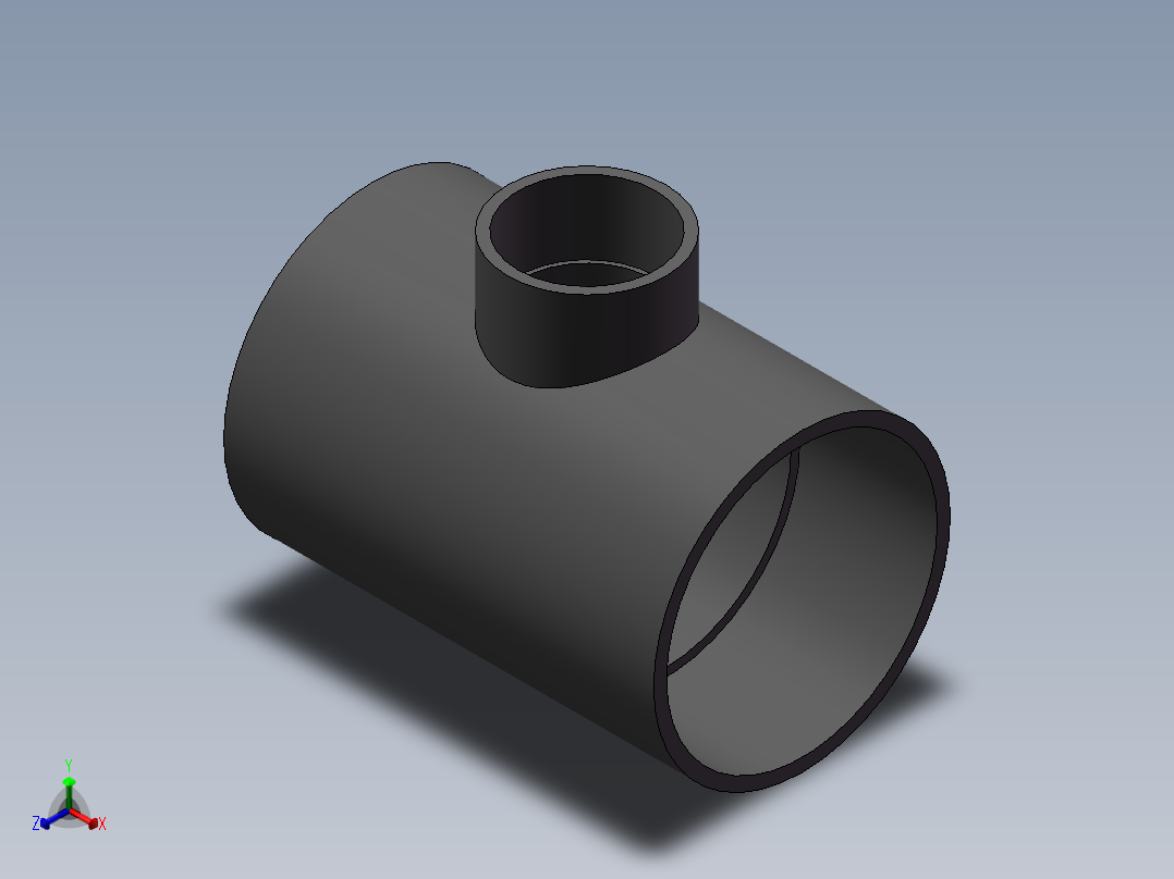 RTee_DN300_150_U-PVC正等轴测图