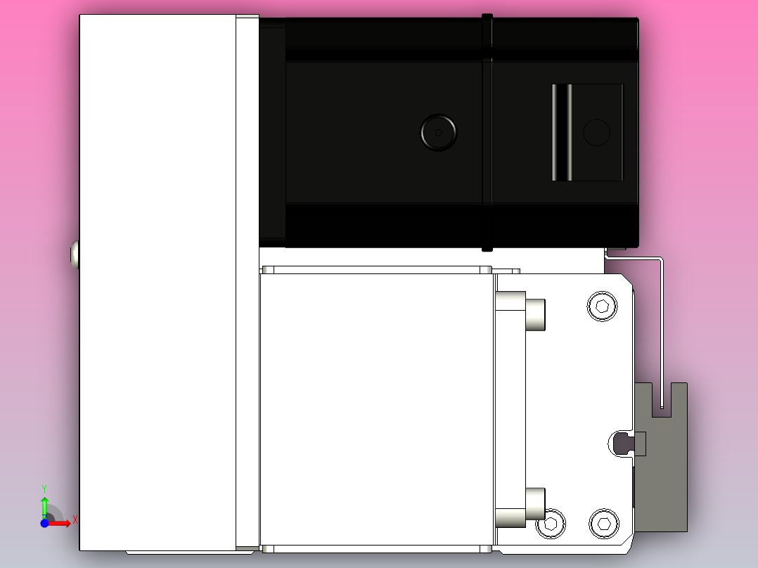 SCM14-2050-LU滚珠花健、支撑座、滚珠丝杠、交叉导轨、直线模组前视图