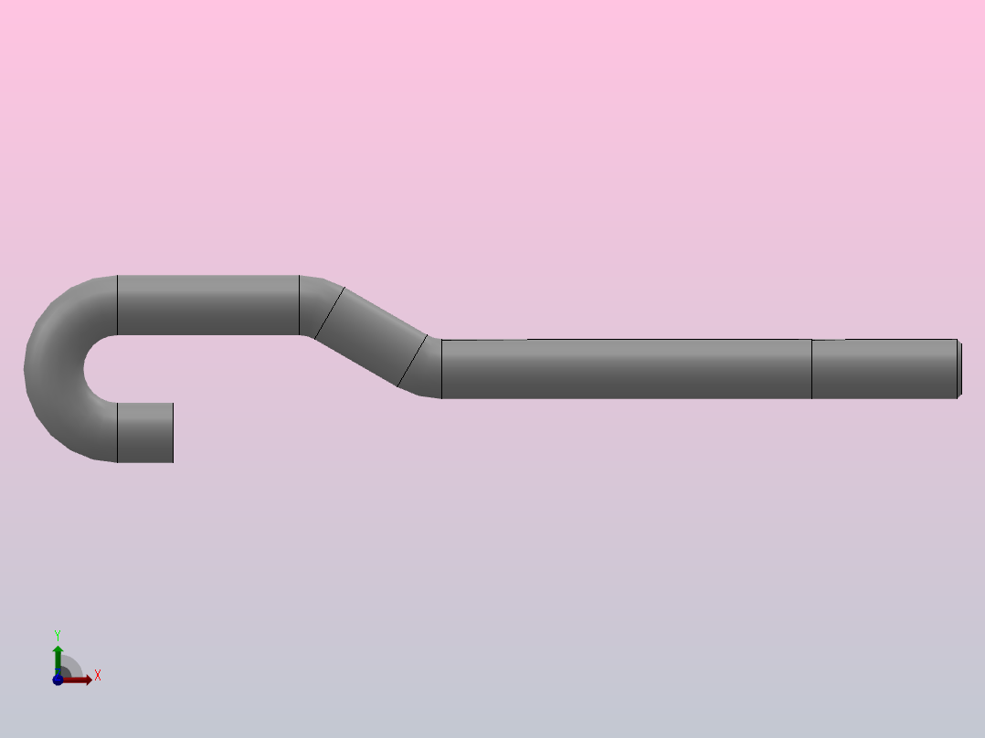 地脚螺栓B型_BM64×1000前视图
