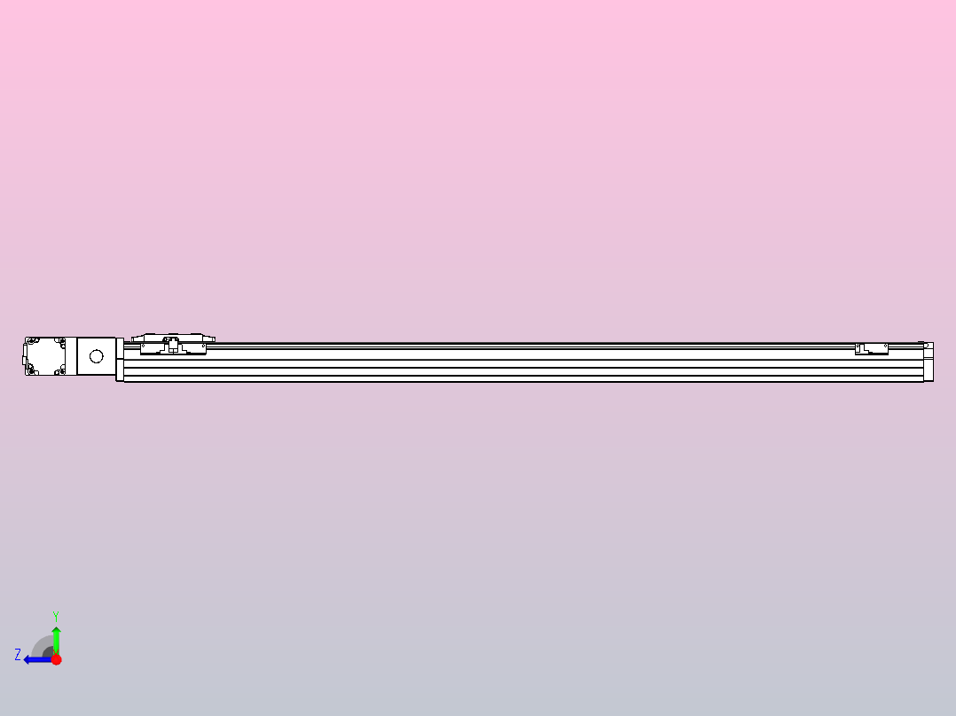 机器人皮带驱动直线轴TPA-GCB-80-P60-L1100-QL-M20-N3右视图