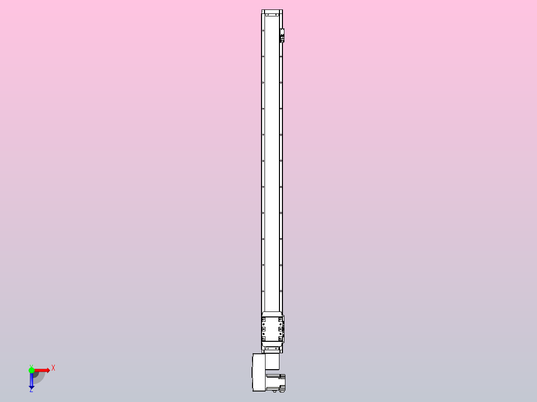 机器人皮带驱动直线轴TPA-GCB-80-P60-L1100-QL-M20-N3俯视图