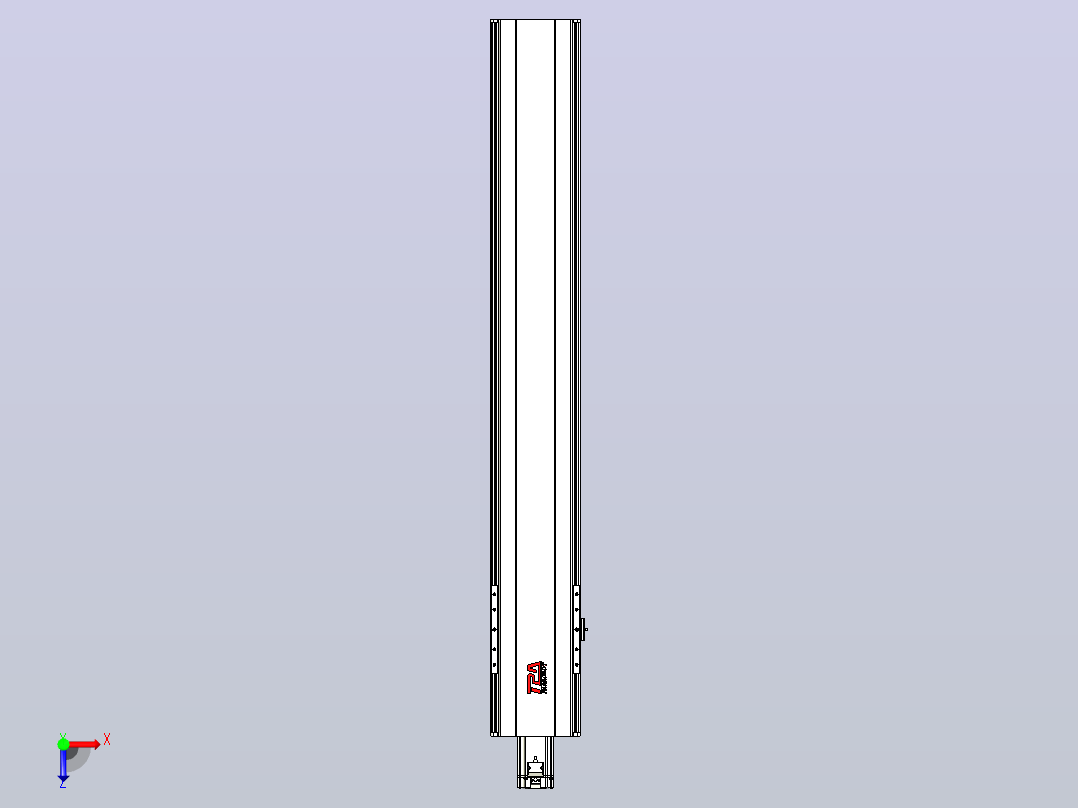日规模组半封闭丝杆TPA-HNR-202D-2510C-L1200-M-Y-P75-N3俯视图