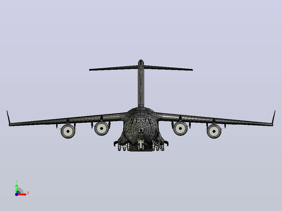 波音 C-17 Globemaster III前视图