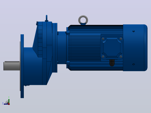 RXF107法兰轴伸式安装斜齿轮减速机RX107-Y15-4P-160L-M1-0°-Φ450右视缩略图