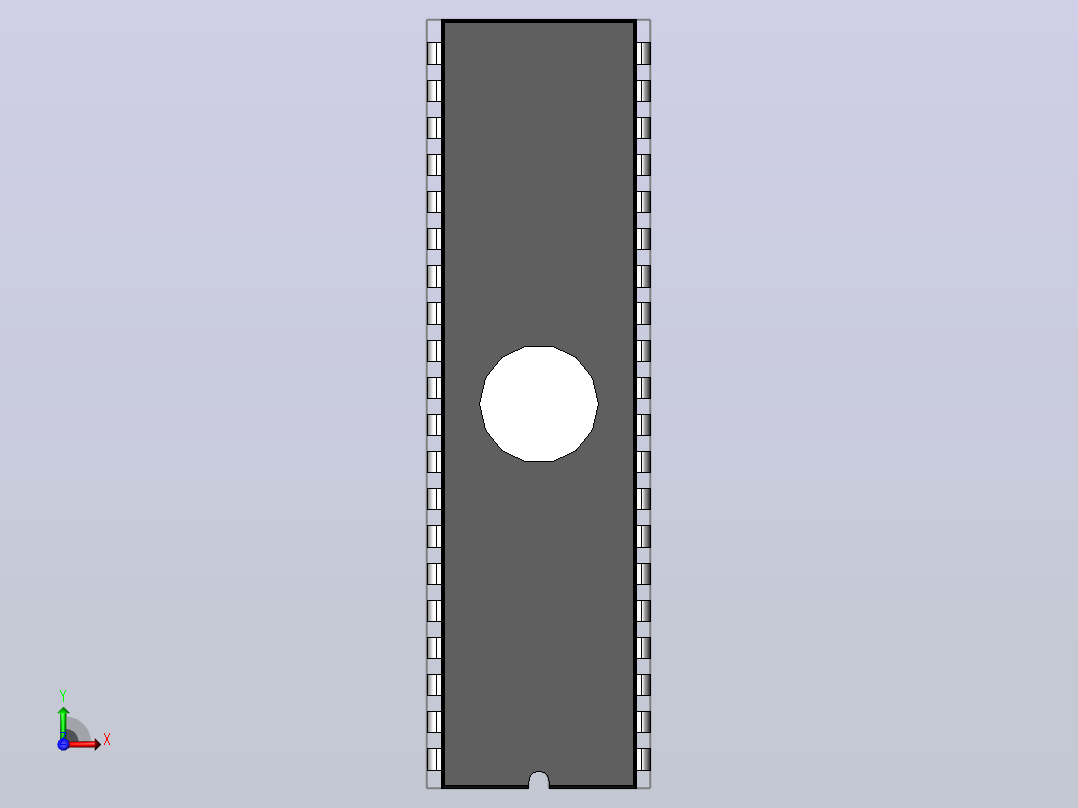 电子器件DIP 40 IC with 0_320in Window前视图
