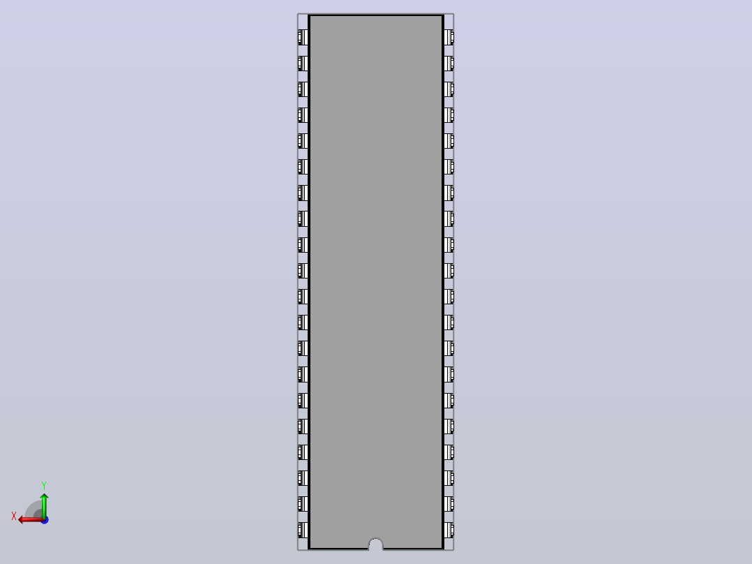 电子器件DIP 40 IC with 0_320in Window后视图