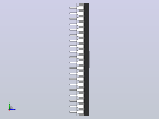 电子器件DIP 40 IC with 0_320in Window左视缩略图