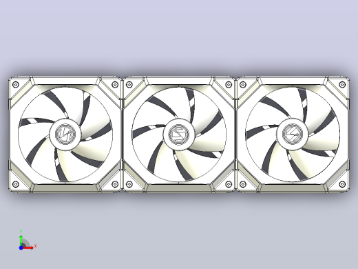 联立UNIFAN 120，IGES的3 x风扇前视缩略图
