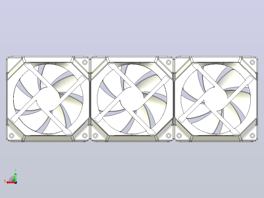 联立UNIFAN 120，IGES的3 x风扇俯视缩略图