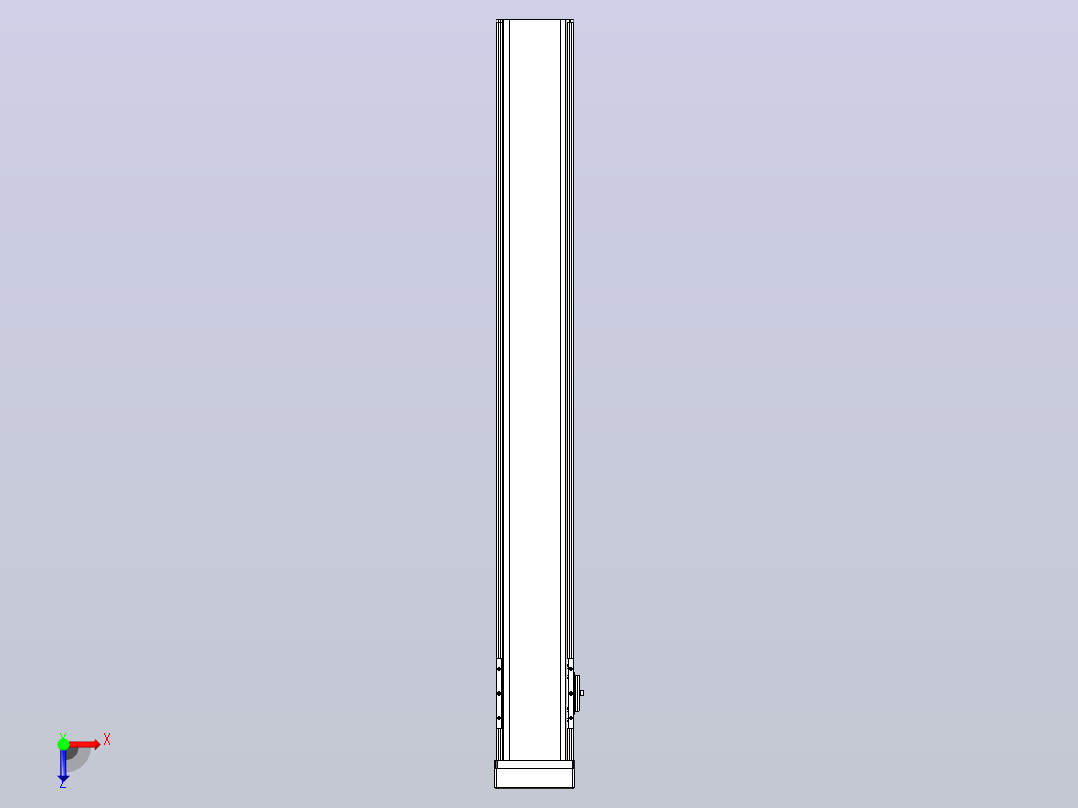 日规模组半封闭丝杆TPA-HNR-110D-1610C-L850-MP-Y-P40-N3俯视图